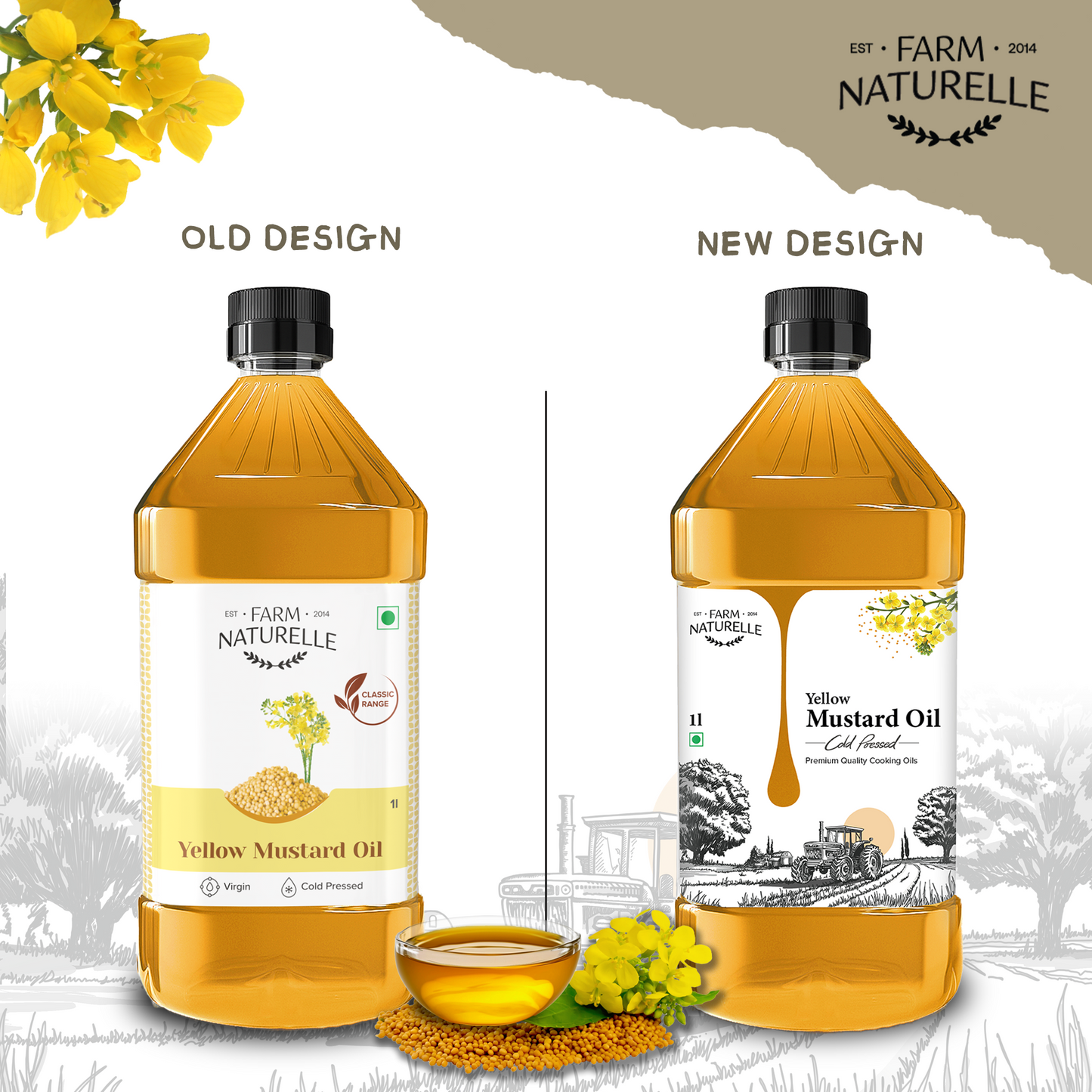 Pure Mustard Oil | Wood-Pressed Yellow Mustard Oil