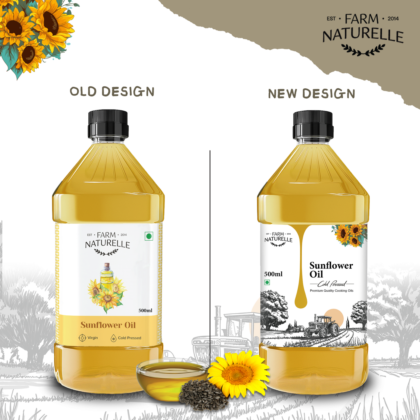 Pure Sunflower Cold Pressed Oil | Healthy Cooking Oil