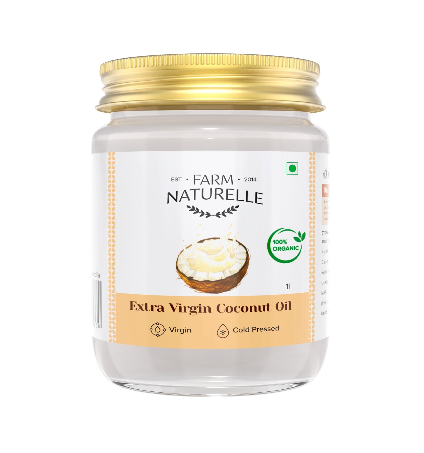 Extra Virgin Coconut Oil - Organic and Edible for Cooking