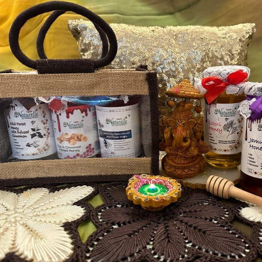 350g x 3 in jute bag with dipper - Farm Naturelle