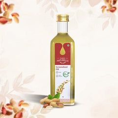 100% Pure Organic Kachi Ghani Cold Pressed Virgin Groundnut/Peanut Oil - Farm Naturelle 