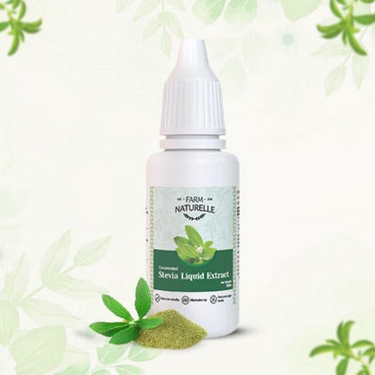 Pure stevia drops and sweetener for a natural sugar substitute  