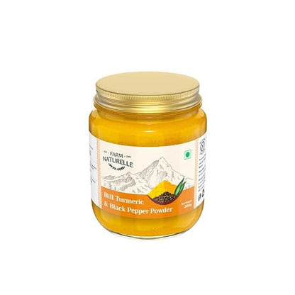 Pure Himalayan Mountain Turmeric (Curcumin) with Black Pepper (Peperine) Powder - Farm Naturelle 