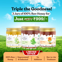 Honey Value Combo – Raw Acacia, Tulsi, and Jungle Honey Trio