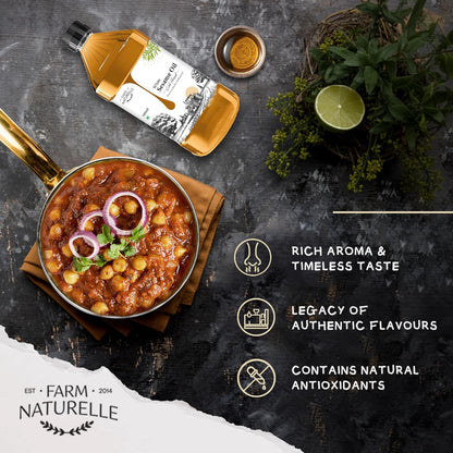 Farm Naturelle - Virgin Cold Pressed Sesame/Gingelly Oil | Virgin, Chekku/Ghani Cooking Oil