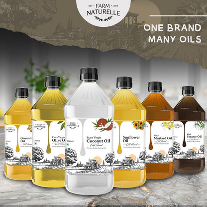 Farm Naturelle - Virgin Cold Pressed Sesame/Gingelly Oil | Virgin, Chekku/Ghani Cooking Oil